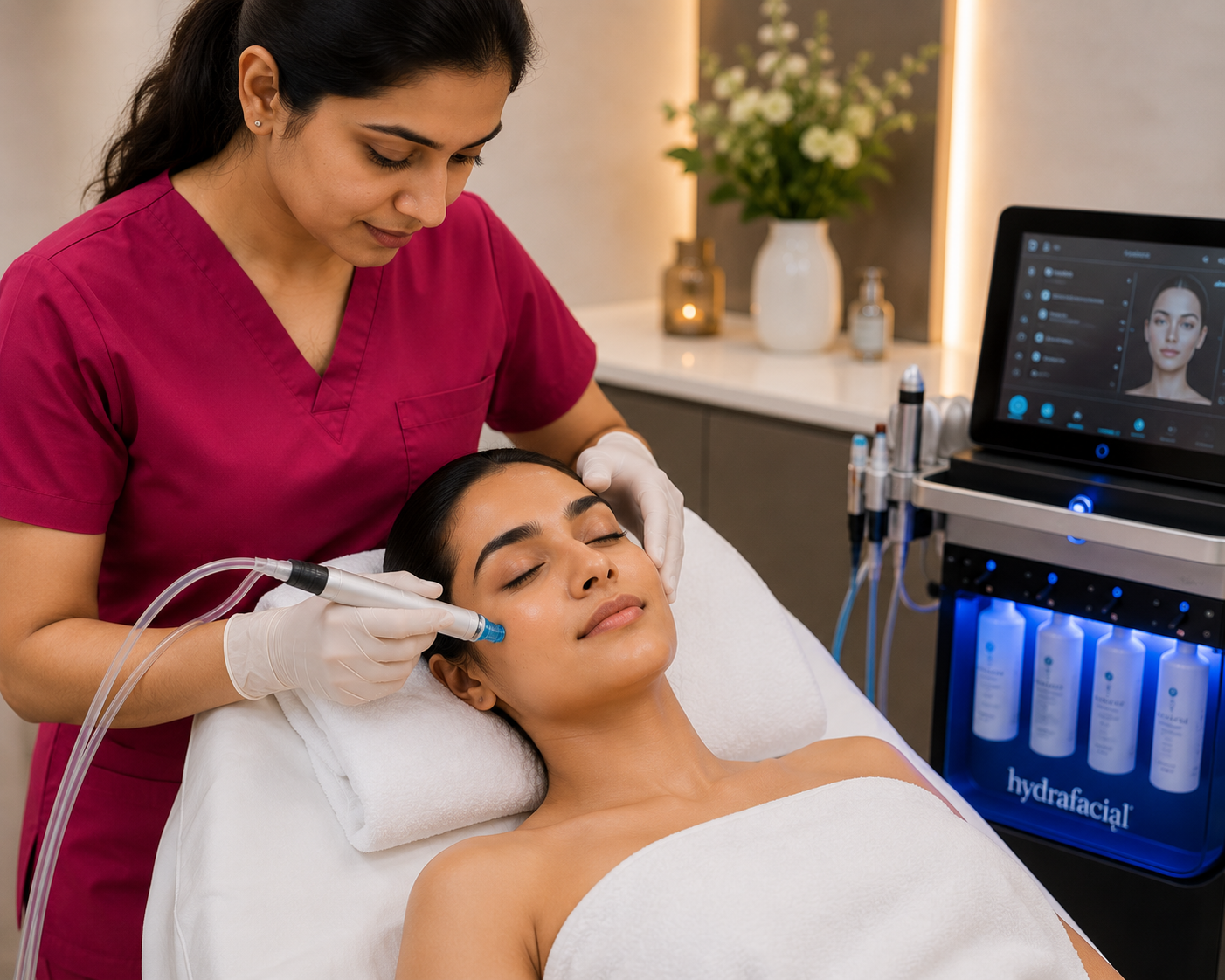 HydraFacial glow treatment at Aesthetic Derm Clinic Delhi